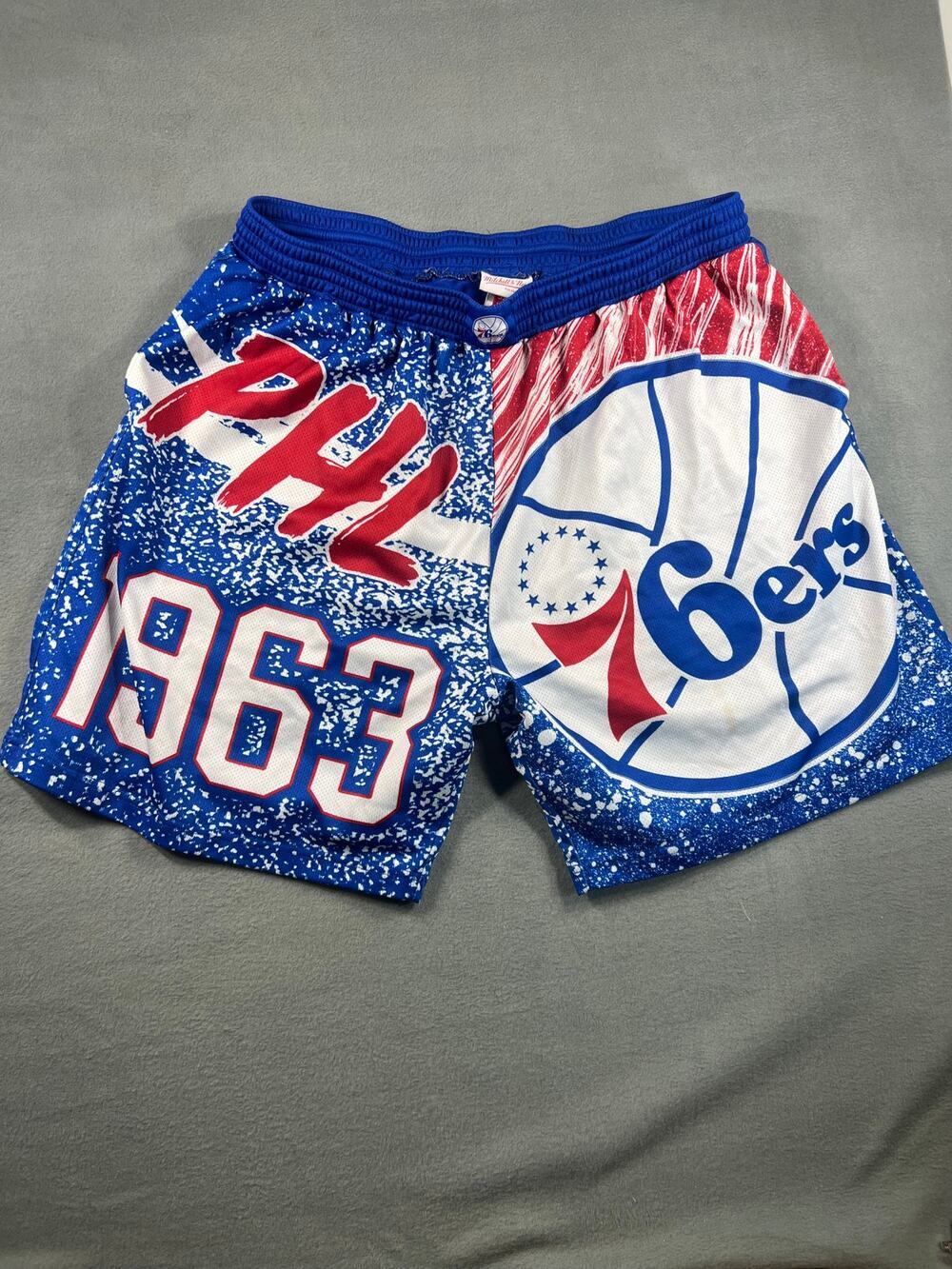 Mitchell & Ness Philadelphia 76ers Jumbotron Shorts Men's 3XL Vintage 1963